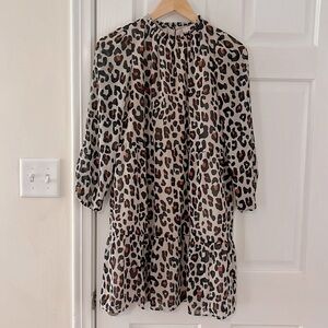 MEOW//Loft leopard mini dress